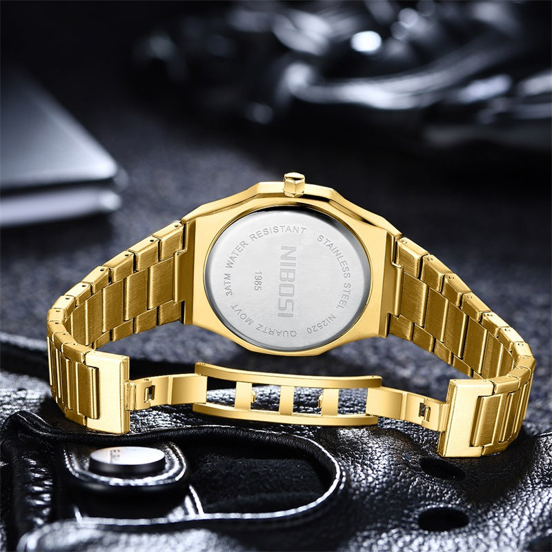 Simple Gold Men'S Watch Student Quartz Watch