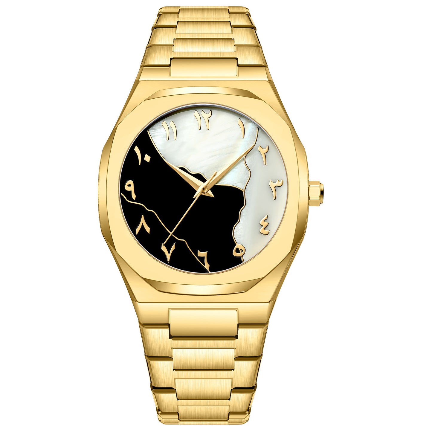 Men'S Business Advanced Arabic Steel Belt Quartz Watch