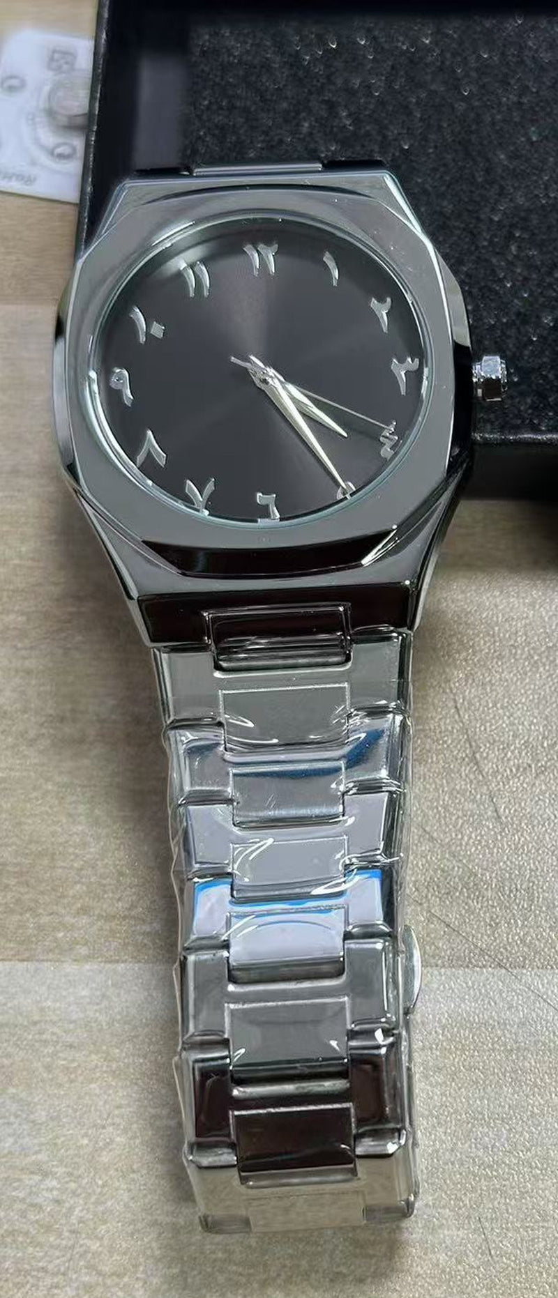 Men'S Business Advanced Arabic Steel Belt Quartz Watch