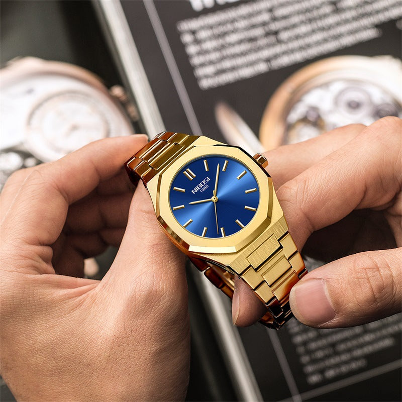 Simple Gold Men'S Watch Student Quartz Watch