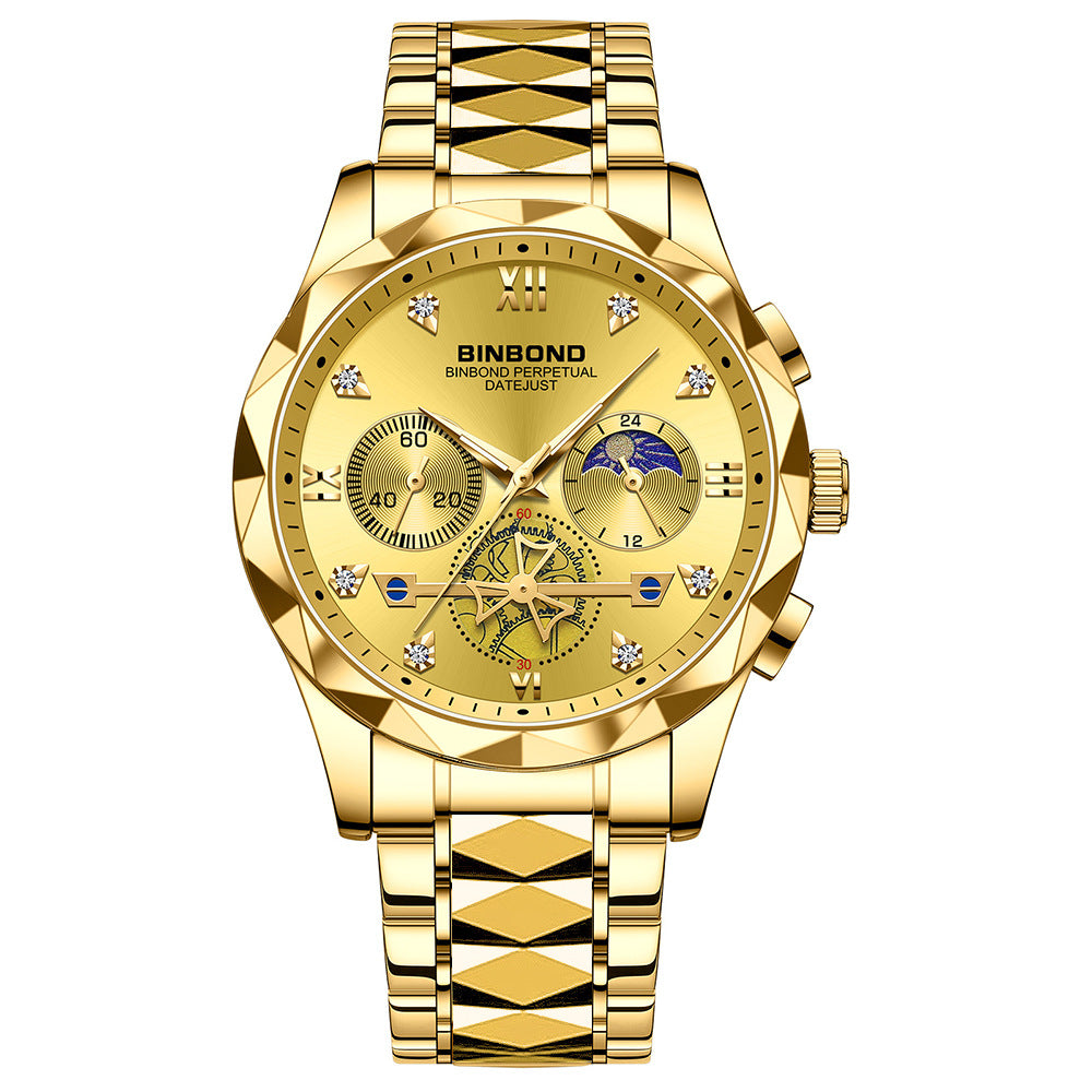 Men'S Casual Multi-Function Quartz Watch
