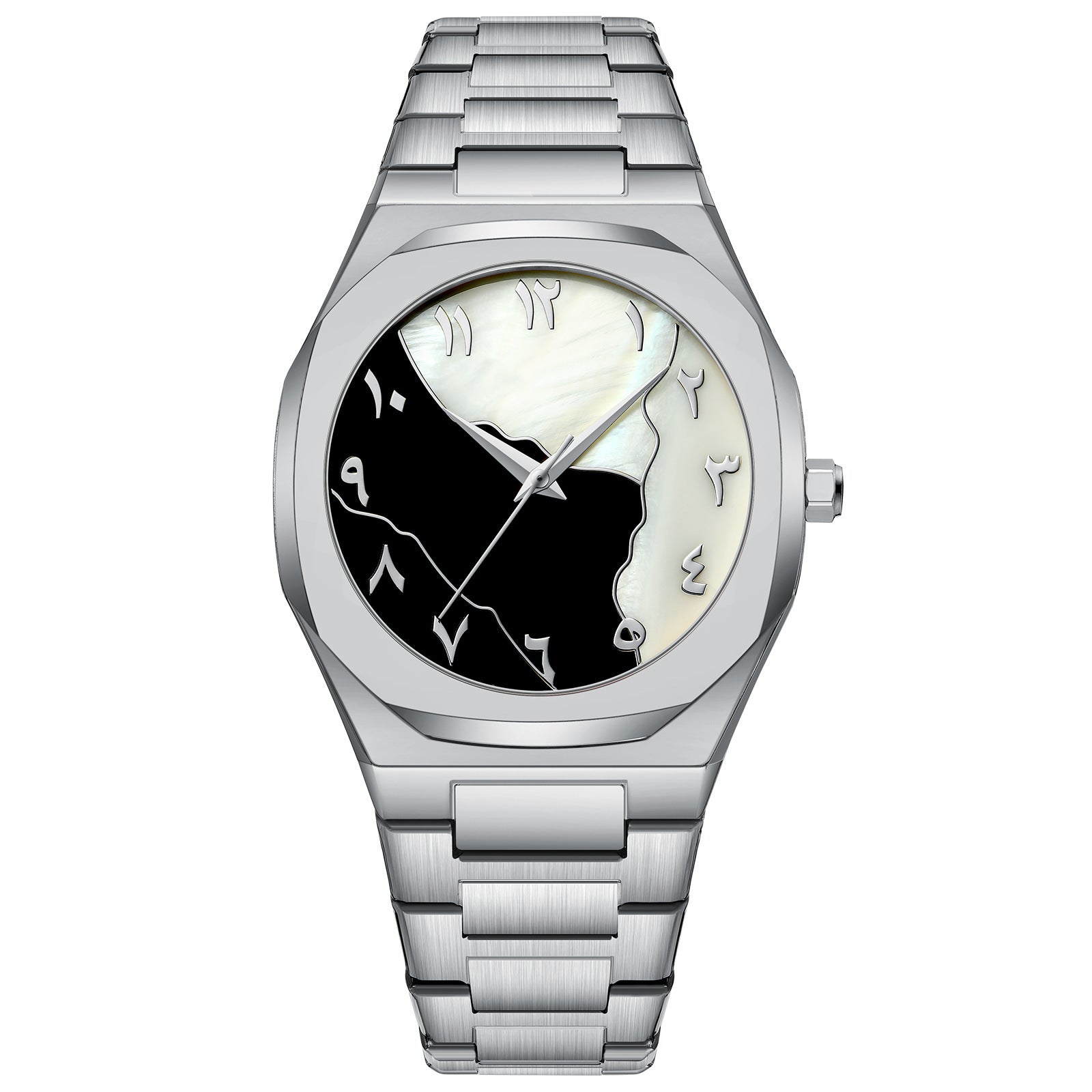 Men'S Business Advanced Arabic Steel Belt Quartz Watch